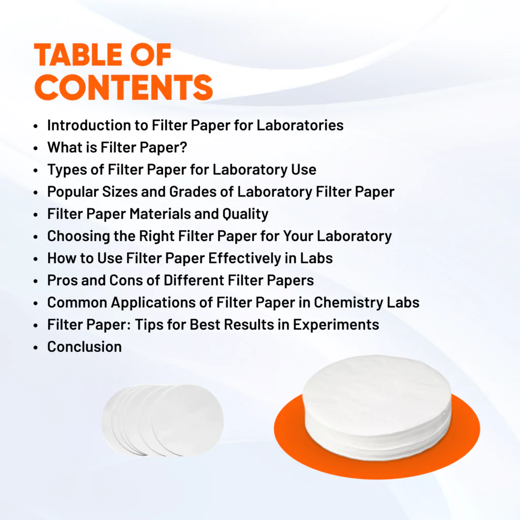 filter paper for laboratory